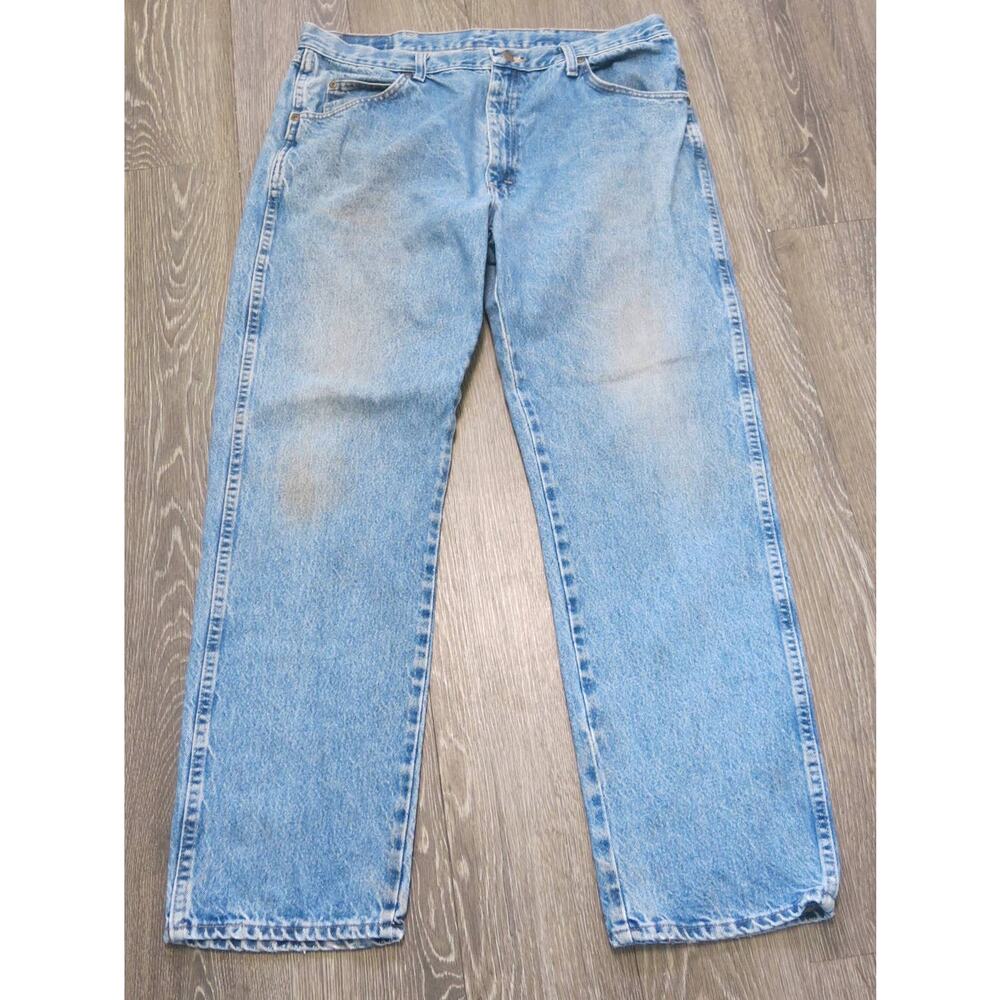 VTG WRANGLER 1990's Jeans Regular Fit Size 38x32 Men's (see notes) Worn Blue Y2K